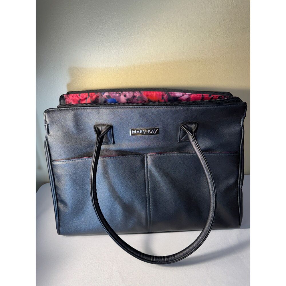 Black Mary Kay Bag, Large with floral interior